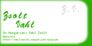 zsolt vahl business card